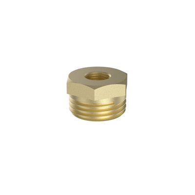 Plumbright Brass Hexagon Bush 1/2 X 3/8 Bb1238 Bhb1238 from B&Q