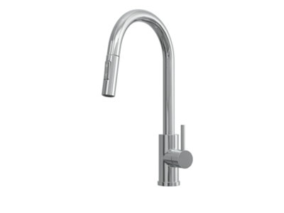  - Vitellio Ourea Kitchen Sink Mixer With Pull-Out Hose And Spray Head With Chrome Finish