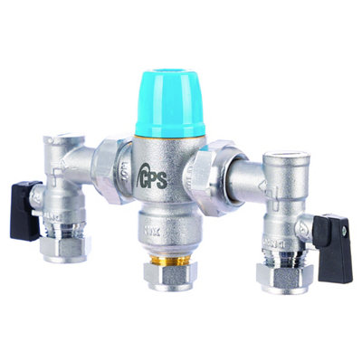 Plumbright Mx Thermostatic Mixing Valve With Isolation 15mm from B&Q
