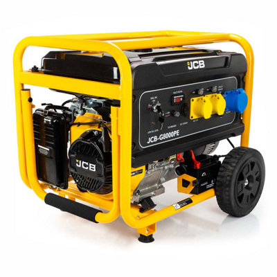 Jcb 7.9Kw / 9.8Kva Petrol Site Generator115V / 230V 15Hp 457Cc Jcb EngineRecoil & Electric Start  Jcb-G8000Pe from B&Q