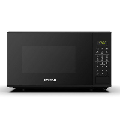 B&Q -  Digital Microwave 800W 20L Stainless Steel 11 Power Levels Defrost Easy Clean Black