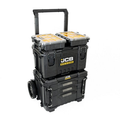 B&Q -  Site System 5-Piece Tool Storage SetHeavy-Duty Modular Toolboxes & Cart / Trolley -Sitesys-St-2 - Image 4