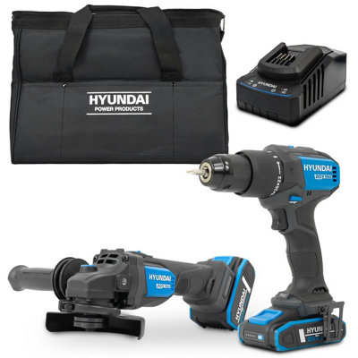 Hyundai S02-Ftb Cordless Hammer Drill And Angle Grinder Brushless Kit 5059608459920 - Image 3