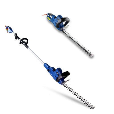 Hyundai 550W 440mm 2-In-1 Corded Electric Pole Hedge Trimmer And Pruner Convertible Long Reach Pole Tree Brush Hyp2Ht550E from B&Q