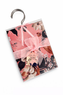 B&Q - Hanging Scented Sachets 4 Pack Peony Floral Wardrobe & Drawer Freshener  Zara