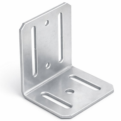 B&Q -  75mm X 45mm X 65mm 4mm Thick SteelPack Of 1Kr3Galvanised Adjustable Angle Brackets For Wood TimberK13A