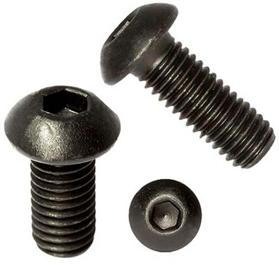 Screws City M10 (10mm X 25mm)Pack Of 100Iso 7380-1Black Zinc Flake 10.9 Button Head Screws Allen Socket Bolts ScrewsN16A from B&Q