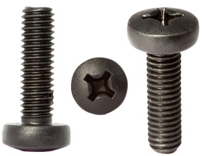 Screws City M8 (8mm X 12mm)Pack Of 50 Din 7985Black Zinc Flake Phillips Pan Head Machine Screws Metric SteelN07A from B&Q