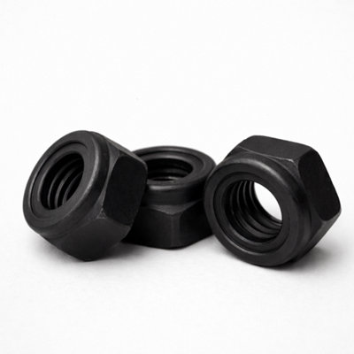 Screws City M6 (6mm)Pack Of 100Din 985Black Zinc Flake Nylock Nuts Nylon Insert Locking NutsN06C from B&Q