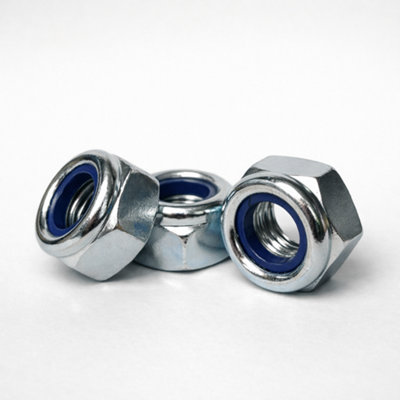 Screws City M4 (4mm)Pack Of 50Din 985Zinc Plated Nylock Nuts Nylon Insert Locking NutsA01C1 from B&Q