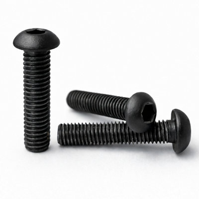 Screws City M10 (10mm X 45mm)Pack Of 50Iso 7380-1Black Zinc Flake 10.9 Button Head Screws Allen Socket Bolts ScrewsN16A from B&Q
