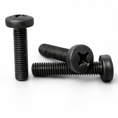 Screws City M5 (5mm X 40mm)Pack Of 100 Din 7985Black Zinc Flake Phillips Pan Head Machine Screws Metric SteelN07A from B&Q