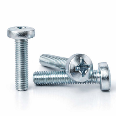 Screws City M3 (3mm X 40mm)Pack Of 100Din 7985Zinc Plated Steel Phillips Pan Head Machine ScrewsG09B from B&Q
