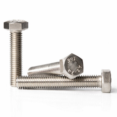 Screws City M4 (4mm X 25mm)Pack Of 100Din 933Hexagon Head Screws Hex Bolts A2 Stainless SteelB02B from B&Q