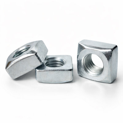 Screws City M12 (12mm)Pack Of 100Din 557Zinc Plated Steel Cl.5 Square Nuts To Fit Metric Bolts & ScrewsA04D/2 from B&Q