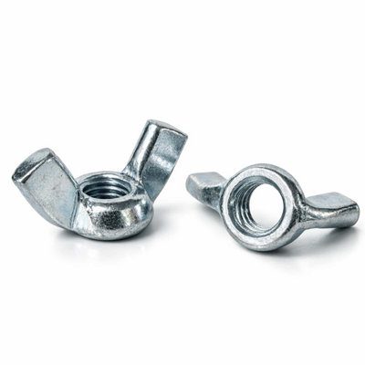 Screws City M6 (6mm)Pack Of 20An 93Zinc Plated Steel Wing Nuts Butterfly Nut ThumbA04B from B&Q