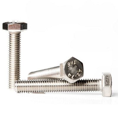 Screws City M8 (8mm X 50mm)Pack Of 50Din 933Hexagon Head Screws Hex Bolts A2 Stainless SteelB02B from B&Q