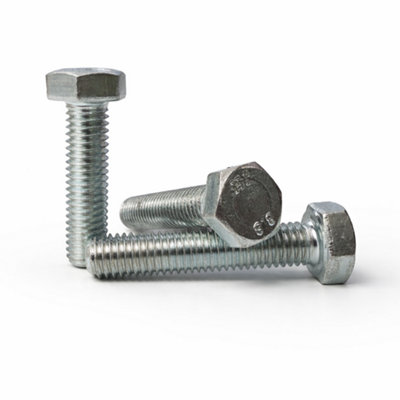 Screws City M12 (12mm X 12mm)Pack Of 50Din 933Hexagon Head Bolts High Tensile Steel Grade 8.8 ZincM06A from B&Q
