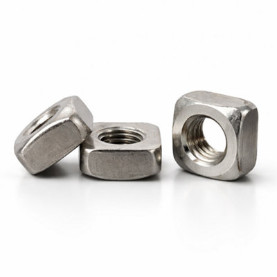 Screws City M12 (12mm)Pack Of 100Din 557Stainless Steel A2 Square Nuts To Fit Metric Bolts & ScrewsA03A/1 from B&Q