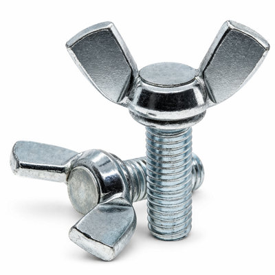 Screws City M10 (10mm X 16mm)Pack Of 10An 265Zinc Plated Steel Butterfly Wing Screws Thumb Screws Wing BoltsA06B from B&Q