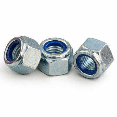 Screws City M10 (10mm)Pack Of 20Din 982High Type Locking Nut Zinc Plated Steel 8.8 Prevailing Torque Hexagon Nylock NutsA2C/2 from B&Q