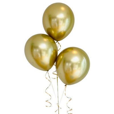  - Bag Of 50 Metallic Gold Colour 12" Latex Balloons