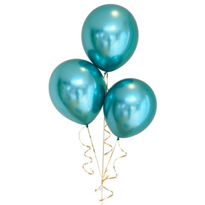  - Bag Of 50 Metallic Green Colour 12" Latex Balloons