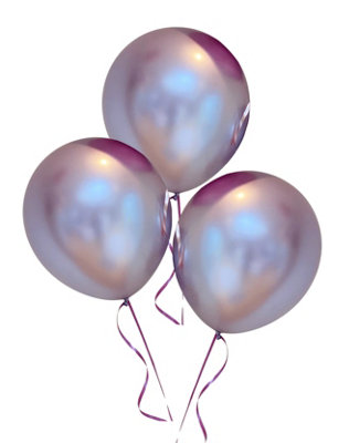  - Bag Of 50 Metallic Lavender Colour 12" Latex Balloons