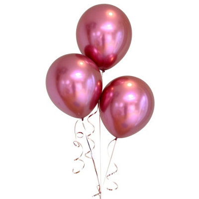  - Bag Of 50 Metallic Red Colour 12" Latex Balloons