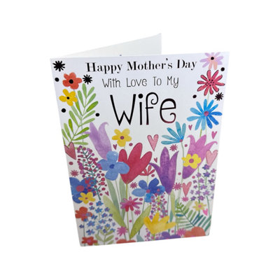 To My Wife Painting Of Flowers Design Mother's Day Card from B&Q