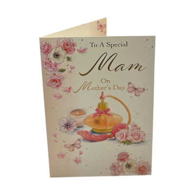 To Mam Pretty Perfume Design Mother's Day Card from B&Q
