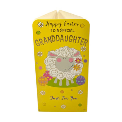 To A Special Granddaughter Cute Easter Money Wallet Card from B&Q