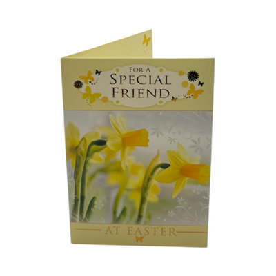 Special Friend Spring Daffodils And Butterflies Design Easter Card from B&Q