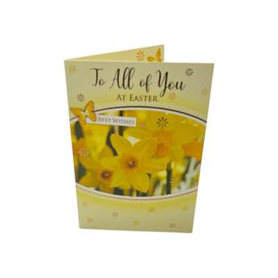 To All Of You Yellow Daffodil Flowers Design Easter Card from B&Q