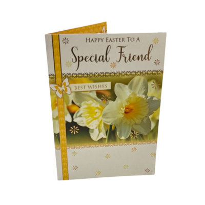 To Special Friend White Daffodil Flowers Design Easter Card from B&Q