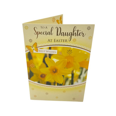 To A Special Daughter Yellow Daffodil Flowers Design Easter Card from B&Q