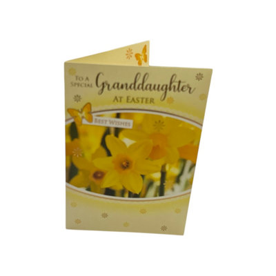 To A Special Granddaughter Yellow Daffodil Flowers Design Easter Card from B&Q