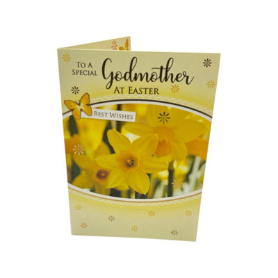 To A Special Godmother Yellow Daffodil Flowers Design Easter Card from B&Q