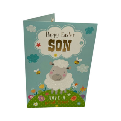 For Son Cute Lamb With Bees Design Easter Card from B&Q