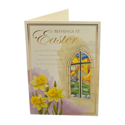  - Light Of The World Blessing At Easter Greeting Open Card