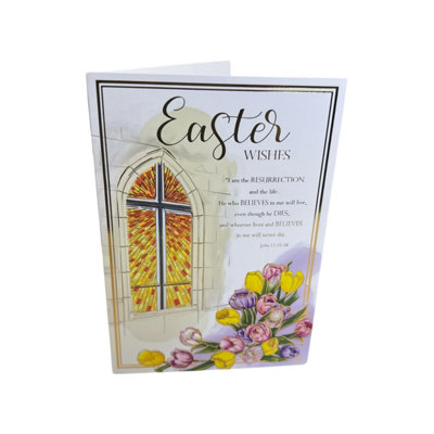 Easter Wishes Religious Blessings Greeting Card from B&Q