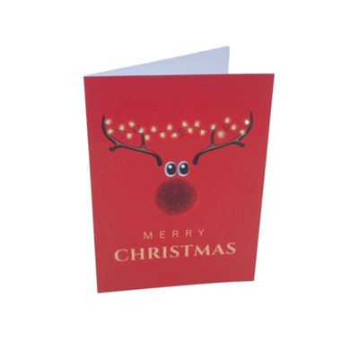 Brightfeel Pack Of 20 Reindeer Small Blank Christmas Cards With Envelopes - White - Image 3