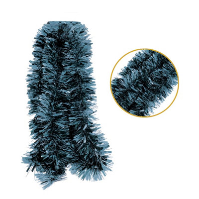 2m Christmas Chunky Pale Blue Tinsel - Garland Decoration Party - Image 4