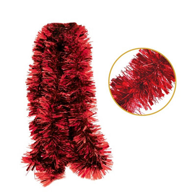  - 2M Christmas Chunky Red Tinsel