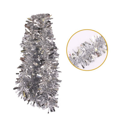  - 2M Christmas Chunky Silver Tinsel