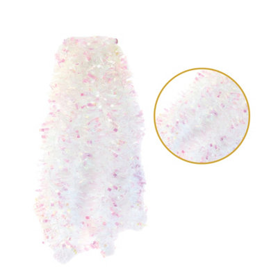 B&Q Christmas Chunky Tinsel - Iridescent 2M