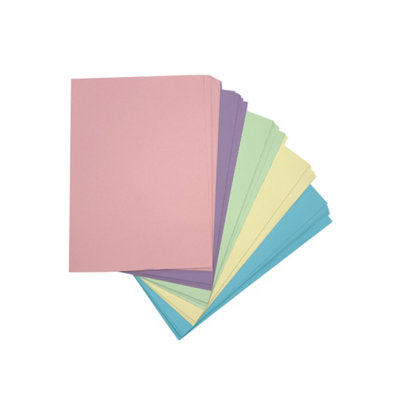 Pack Of 100 A5 Assorted Pastel Coloured Paper 75Gsm Sheets from B&Q