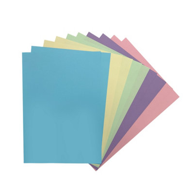 Pack Of 100 A4 Assorted Pastel Coloured Paper 75Gsm Sheets from B&Q