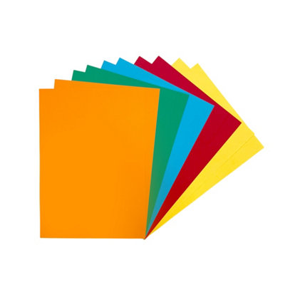 Pack Of 100 A5 Assorted Primary Coloured Paper 75Gsm Sheets from B&Q