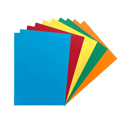 Pack Of 100 A4 Assorted Primary Coloured Paper 75Gsm Sheets from B&Q
